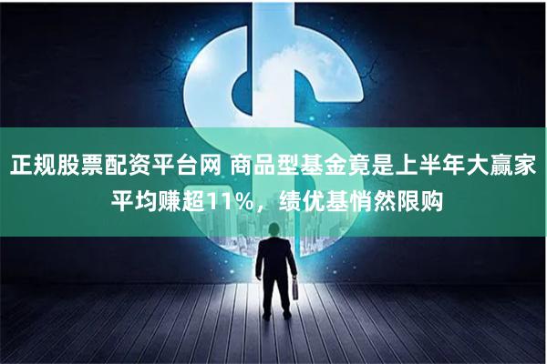 正规股票配资平台网 商品型基金竟是上半年大赢家 平均赚超11%，绩优基悄然限购